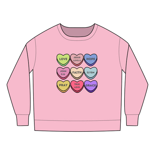 Candy Hearts Toddler Sweatshirt